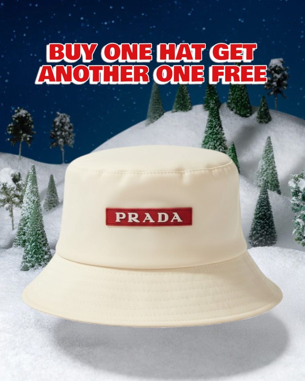 PR002 - Monogram Canvas Bucket Hat Cream