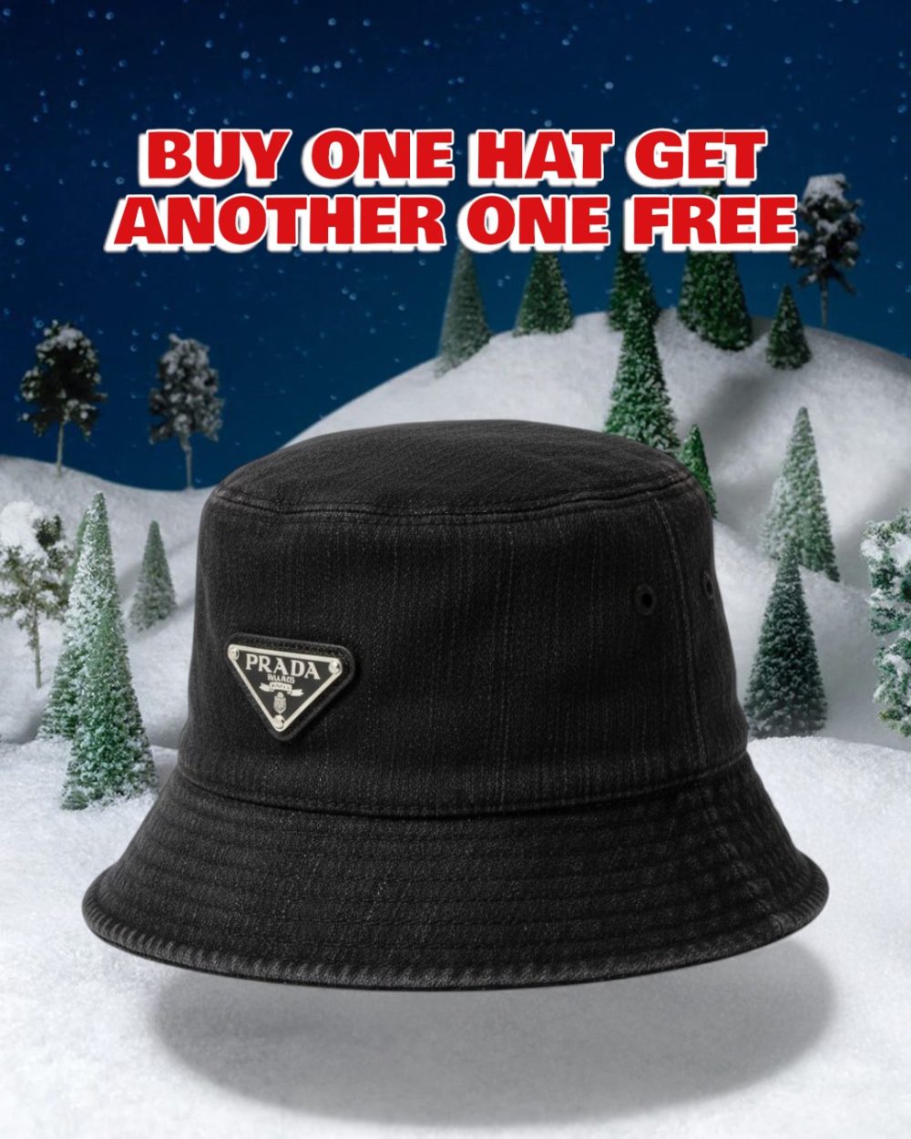 PR003 - Monogram Canvas Bucket Hat Black