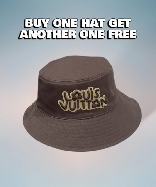 LV044 - Logo Cotton Bucket Hat Brown Reversible