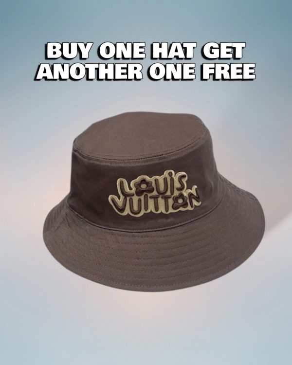 LV044 - Logo Cotton Bucket Hat Brown Reversible