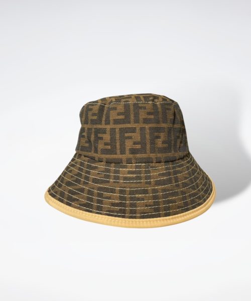 FD002 - Monogram Canvas Bucket Hat Line Brown