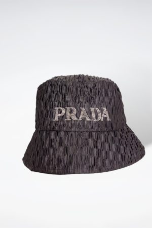 PR005 - Monogram Cotton Bucket Hat Black