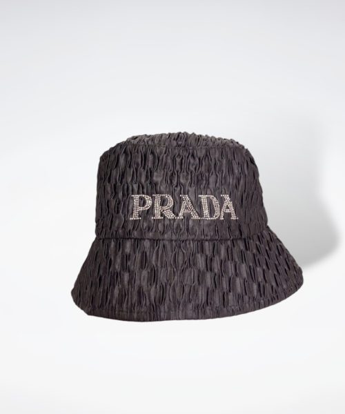 PR005 - Monogram Cotton Bucket Hat Black
