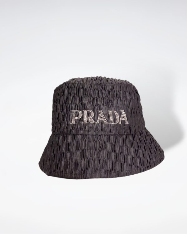 PR005 - Monogram Cotton Bucket Hat Black