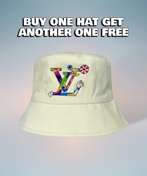 LV055 - Logo Cotton Bucket Hat Beige Reversible