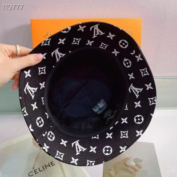 LV003 - Monogram Canvas Bucket Hat Black - Image 7