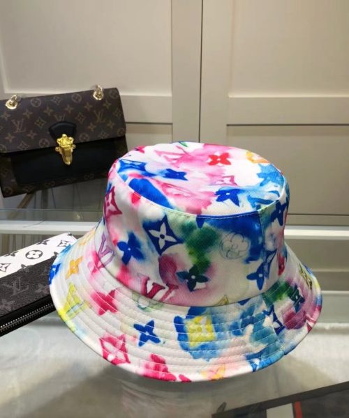 LV024 - Monogram Canvas Bucket Hat multi colour topi wanita - Multi Color