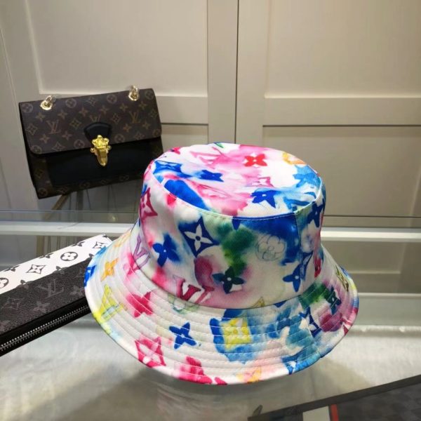 LV024 - Monogram Canvas Bucket Hat multi colour topi wanita - Multi Color - Image 6