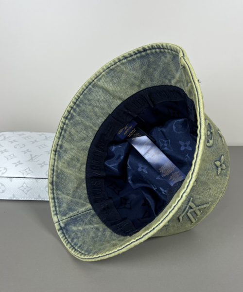LV053 - Logo Denim Bucket Hat Moss Green