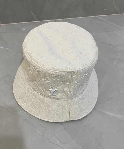LV029 - Leather Bucket Hat White