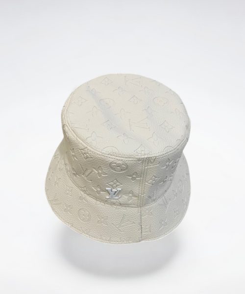 LV029 - Leather Bucket Hat White