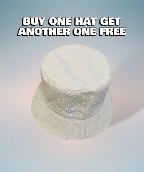 LV029 - Leather Bucket Hat White