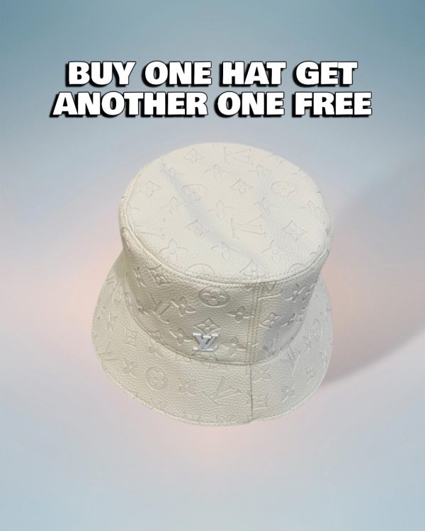 LV029 - Leather Bucket Hat White
