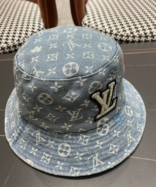 LV058 - Monogram Denim Bucket Hat Light Blue