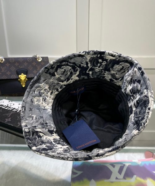 LV026 - Monogram Denim Bucket Hat Grey