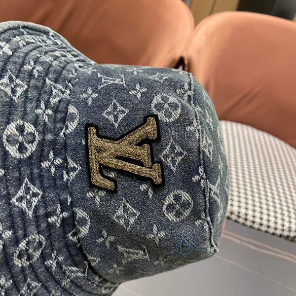 LV059 - Monogram Denim Bucket Hat Blue - Image 11