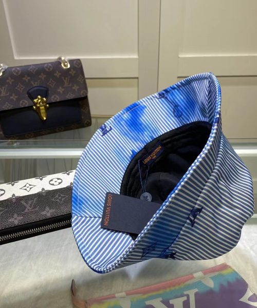 LV010 - Monogram Canvas Bucket Hat Blue