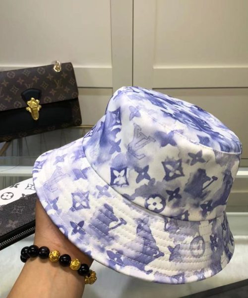 LV023 - Monogram Canvas Bucket Hat multi colour topi wanita - Purple