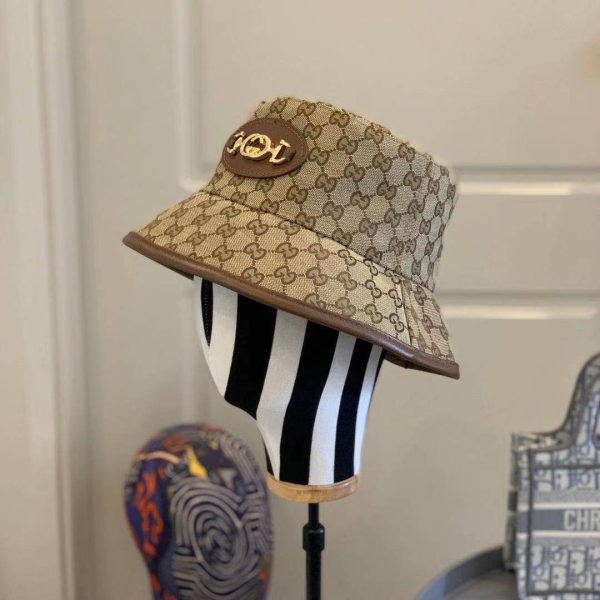 GC005 - Monogram Canvas Bucket Hat Brown - Image 7