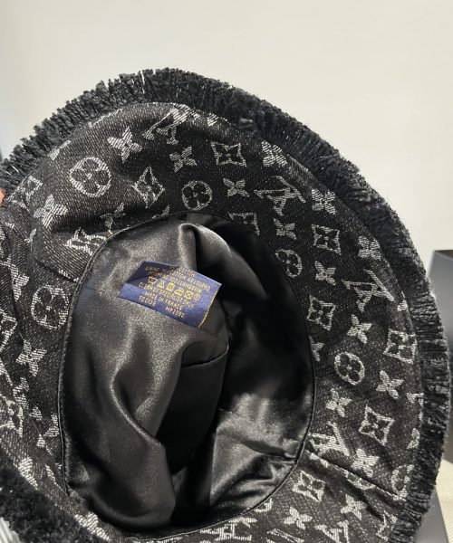 LV060 - Monogram Denim Bucket Hat Black