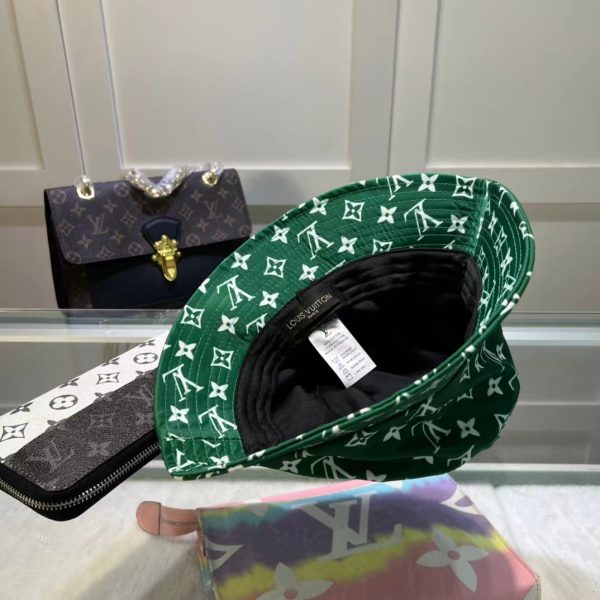LV007 - Monogram Canvas Bucket Hat Green - Image 4