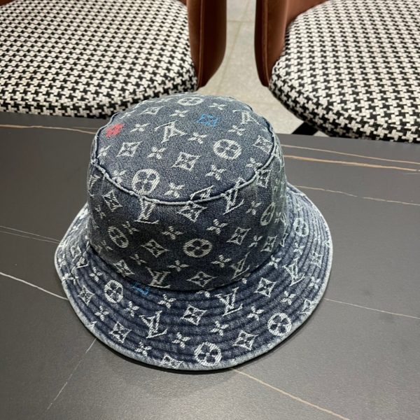 LV059 - Monogram Denim Bucket Hat Blue - Image 12