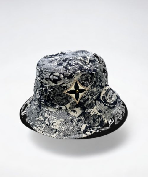 LV026 - Monogram Denim Bucket Hat Grey