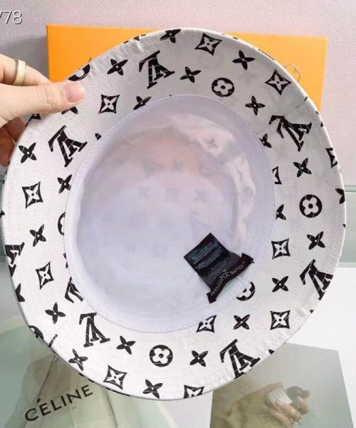 LV002 - Monogram Canvas Bucket Hat White