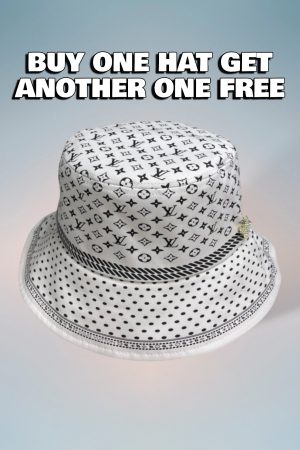 LV048 - Monogram Canvas Bucket Hat White