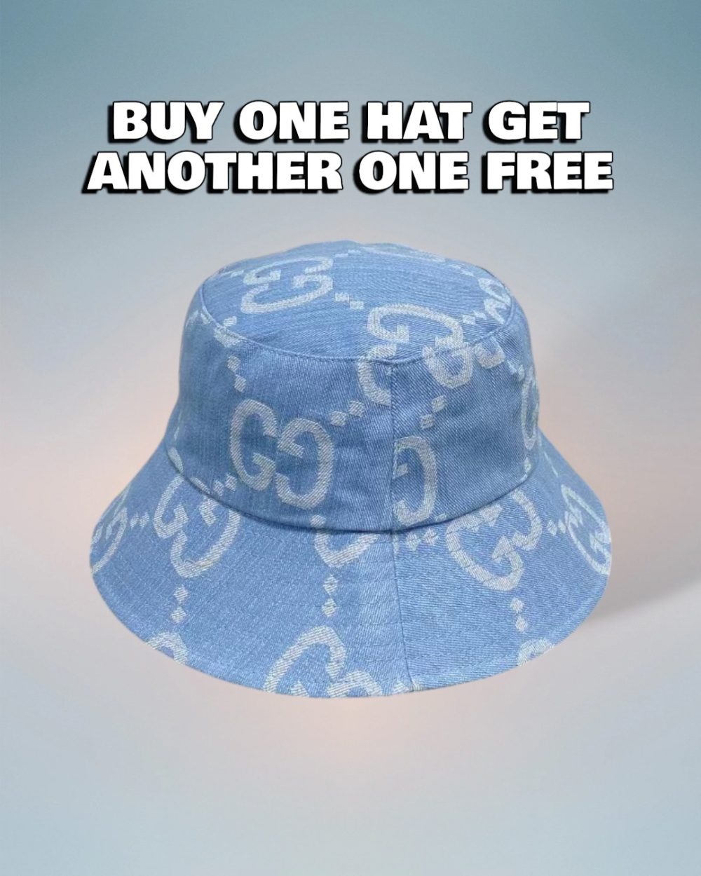 GC003 - Monogram Canvas Bucket Hat Blue