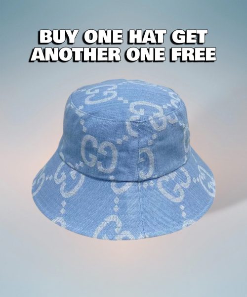 GC003 - Monogram Canvas Bucket Hat Blue