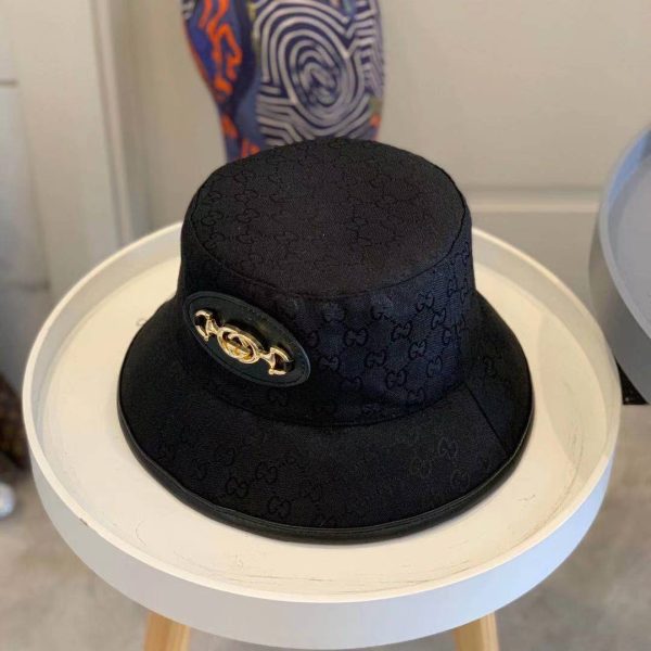 GC004 - Monogram Canvas Bucket Hat Black - Image 9