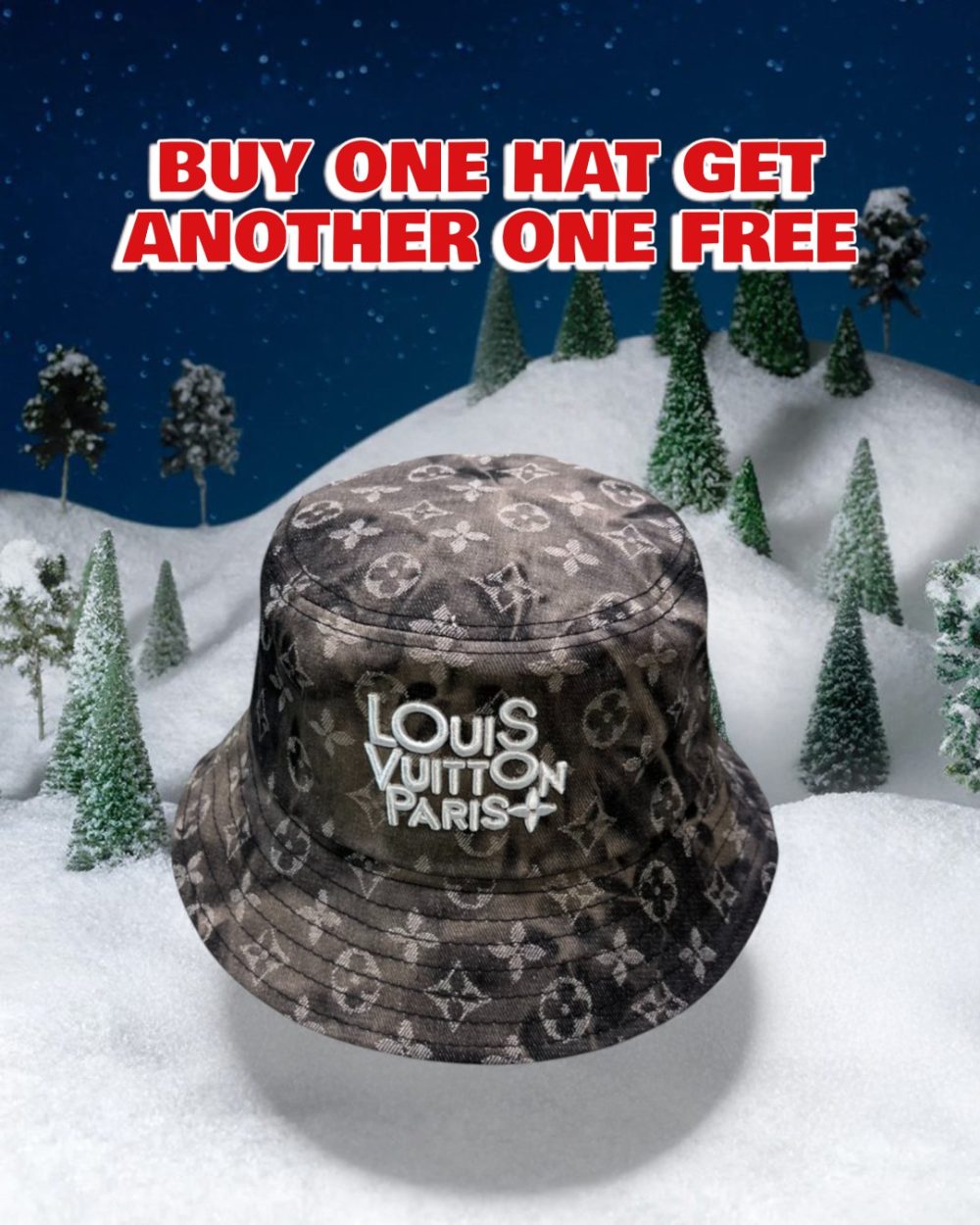 LV063 - Monogram Canvas Bucket Hat Brown