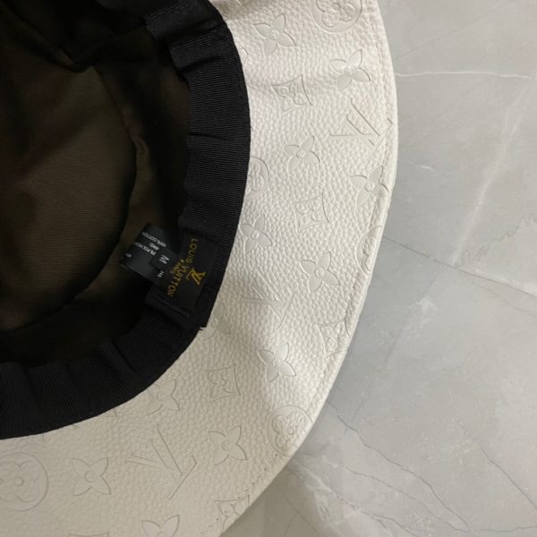 LV029 - Leather Bucket Hat White - Image 7