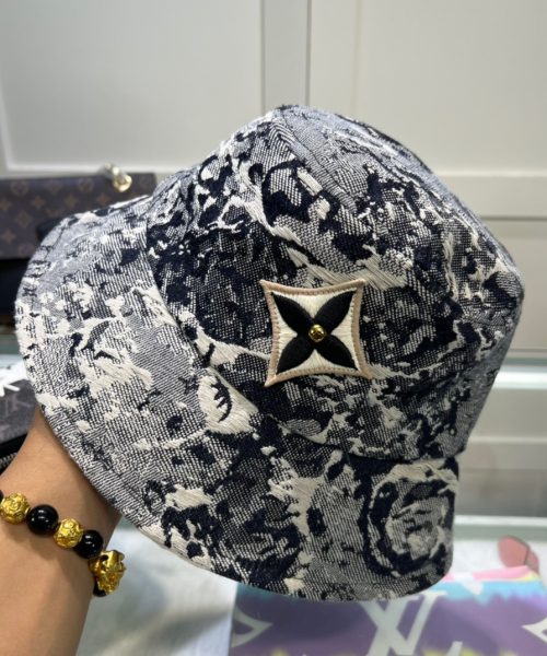 LV026 - Monogram Denim Bucket Hat Grey