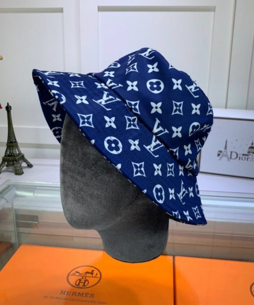 LV018 - Monogram Canvas Bucket Hat Blue