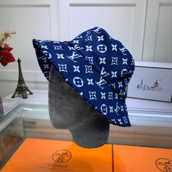LV018 - Monogram Canvas Bucket Hat Blue - Image 8