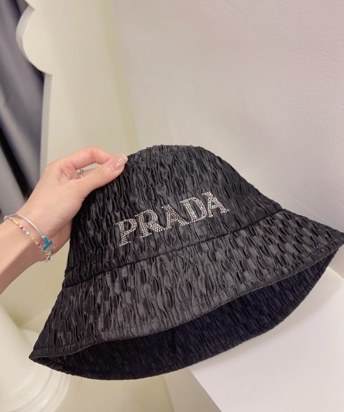 PR005 - Monogram Cotton Bucket Hat Black