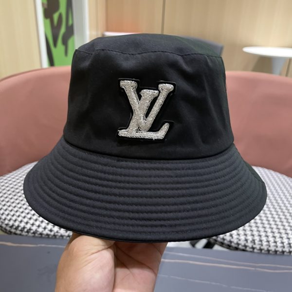 LV067 - Logo Canvas Bucket Hat Black - Image 6