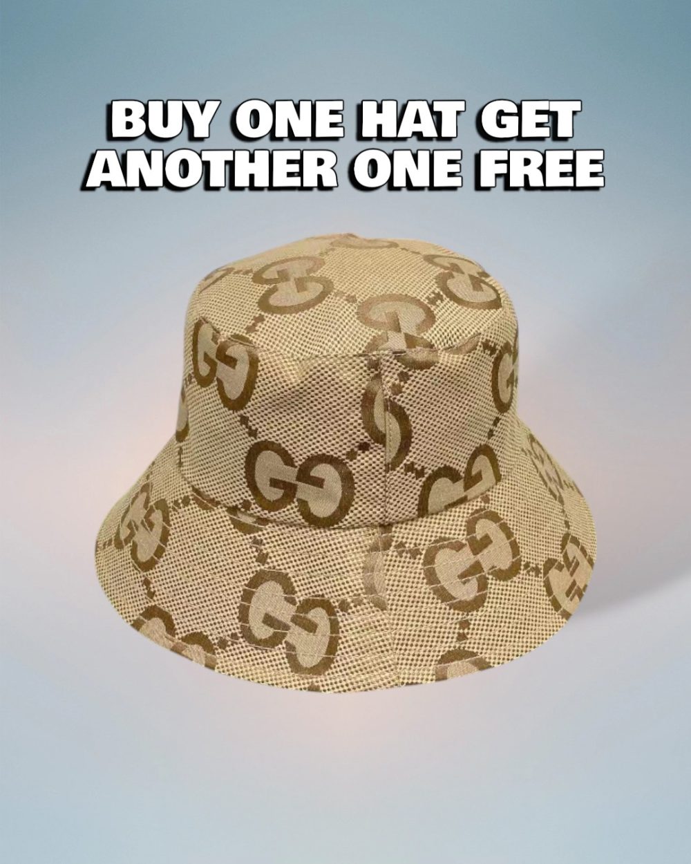 GC002 - Monogram Canvas Bucket Hat Brown