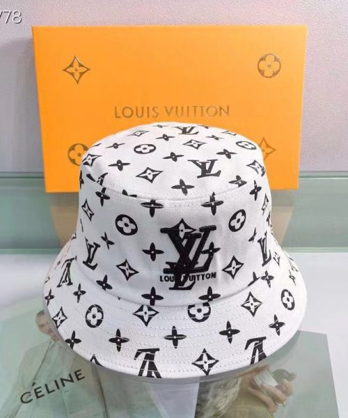 LV002 - Monogram Canvas Bucket Hat White