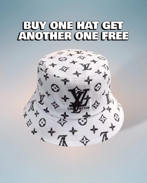 LV002 - Monogram Canvas Bucket Hat White