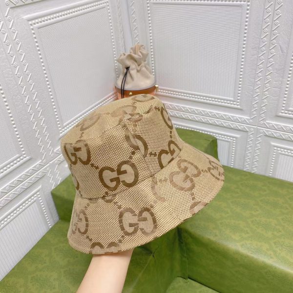 GC002 - Monogram Canvas Bucket Hat Brown - Image 6