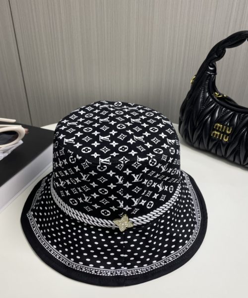 LV049 - Monogram Canvas Bucket Hat Black