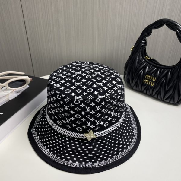 LV049 - Monogram Canvas Bucket Hat Black - Image 9