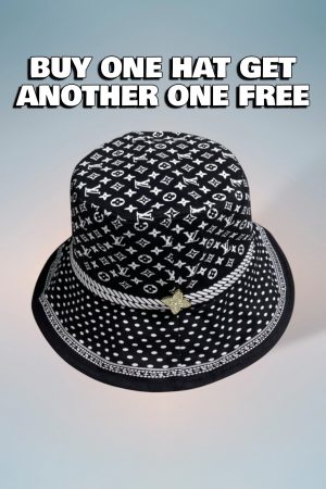 LV049 - Monogram Canvas Bucket Hat Black