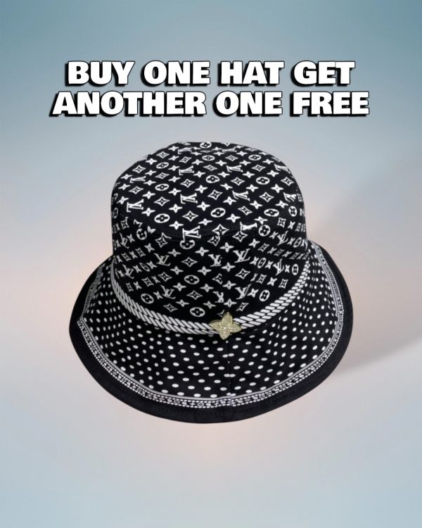 LV049 - Monogram Canvas Bucket Hat Black