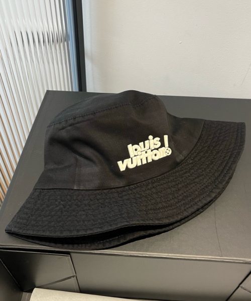 LV043 - Logo Cotton Bucket Hat Black