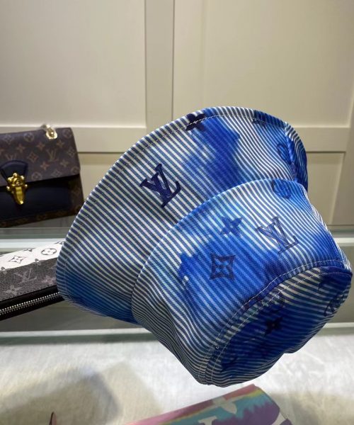 LV010 - Monogram Canvas Bucket Hat Blue