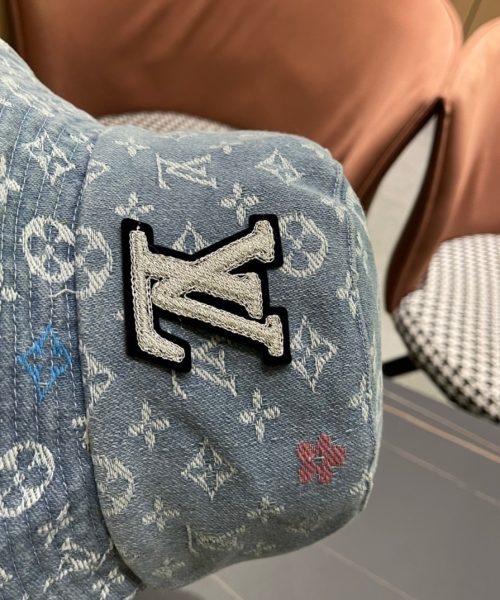 LV058 - Monogram Denim Bucket Hat Light Blue